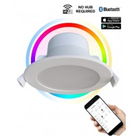 CLA-SMTNOVA1: LED Smart White Round Dimmable Tri-CCT+RGB Downlight